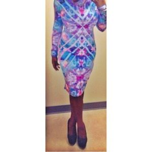 Asos colorful long sleeve midi