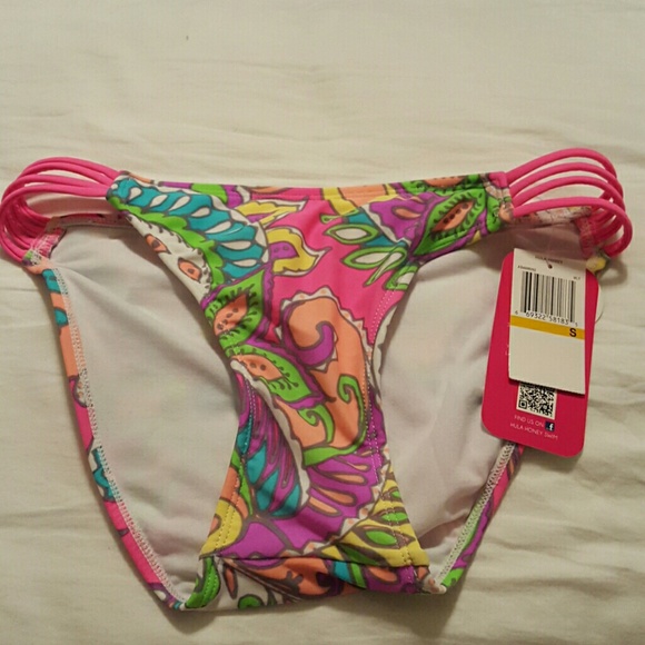 Hula Honey strappy bikini bottom size small - Picture 3 of 3