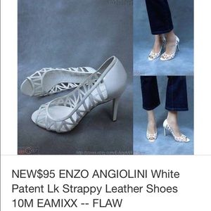 ⛔️SOLD⛔️ Enzo Angiolini  white strappy heels