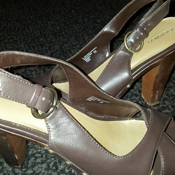 Brown open toe heels - Picture 2 of 4