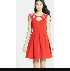 5×25 Betsy Johnson red dress