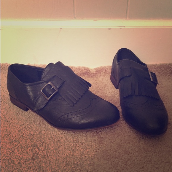 Jacobies Oxford Black Faux Leather