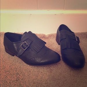 Jacobies Oxford Black Faux Leather