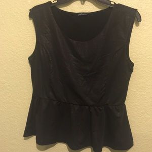 Black peplum top
