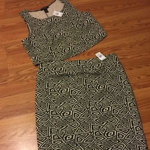 Ashley Stewart Crop Top and Pencil Skirt