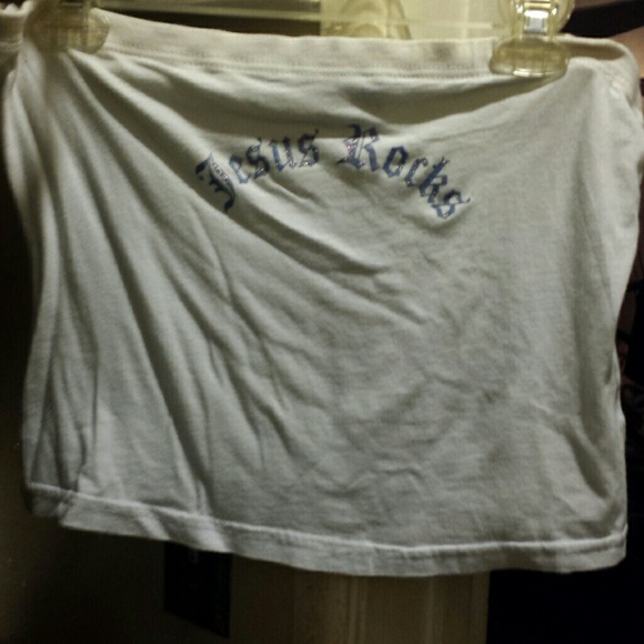 Large "jesus rocks"tube top - Picture 1 of 3