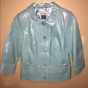 Bradley Aqua Genuine Leather Jacket