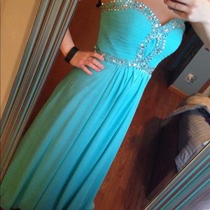 Blue prom dress