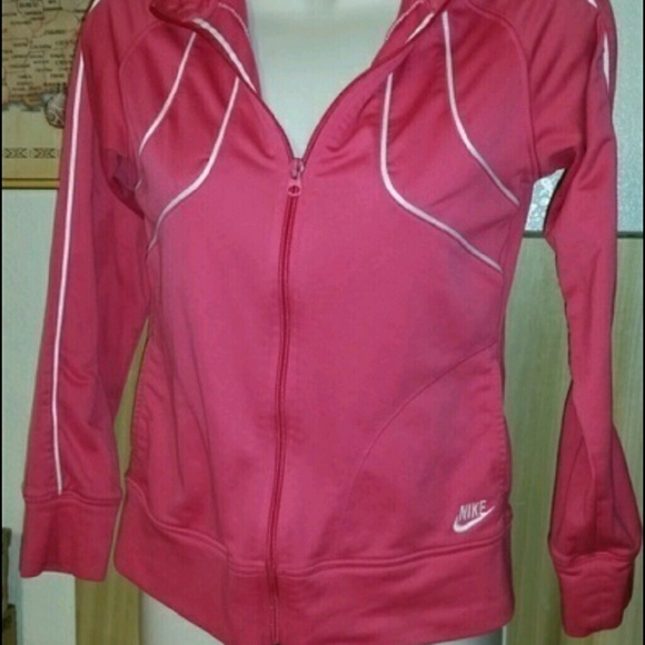 Nike pink full zip jacket