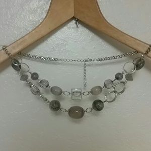 Silver statement necklace