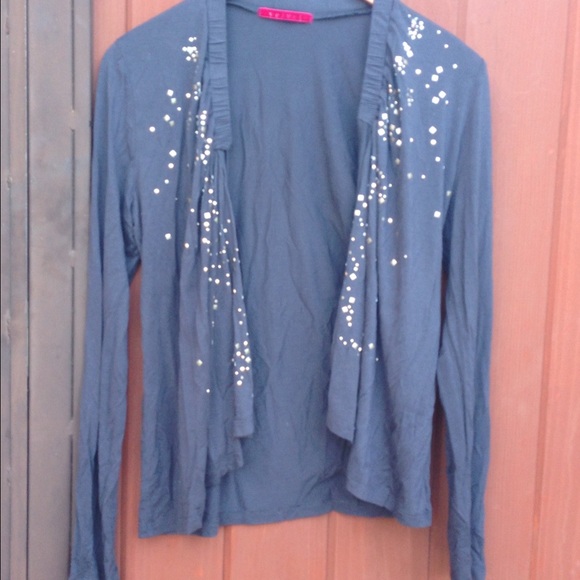 Cardigan with metal detailing
