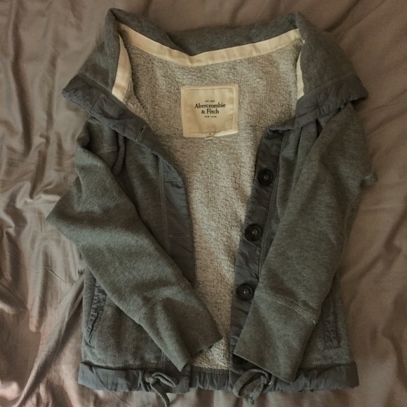 Aberombie & Fitch Grey Button Up Sweater