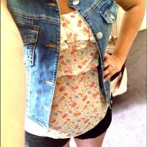 Floral spaghetti strap