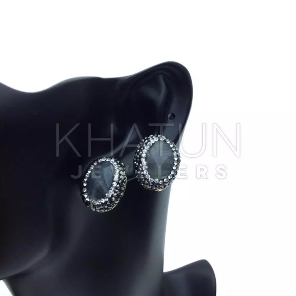 SOLD 925 Artisan Bijoux Onyx Gemstone Earrings - Picture 5 of 6