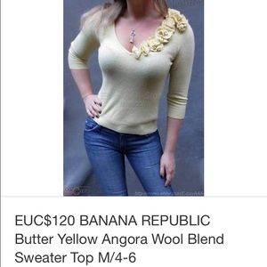 ⛔️SOLD⛔️Banana Republic butter yellow wool sweater
