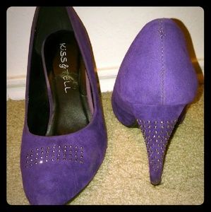 Purple and Silver Pumps