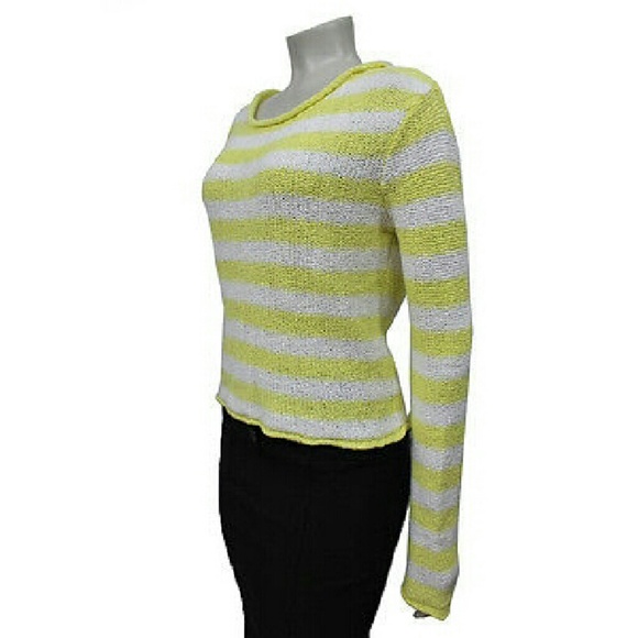 FP Beach Free People white striped pullover Sz M - Picture 2 of 4