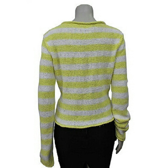 FP Beach Free People white striped pullover Sz M - Picture 3 of 4