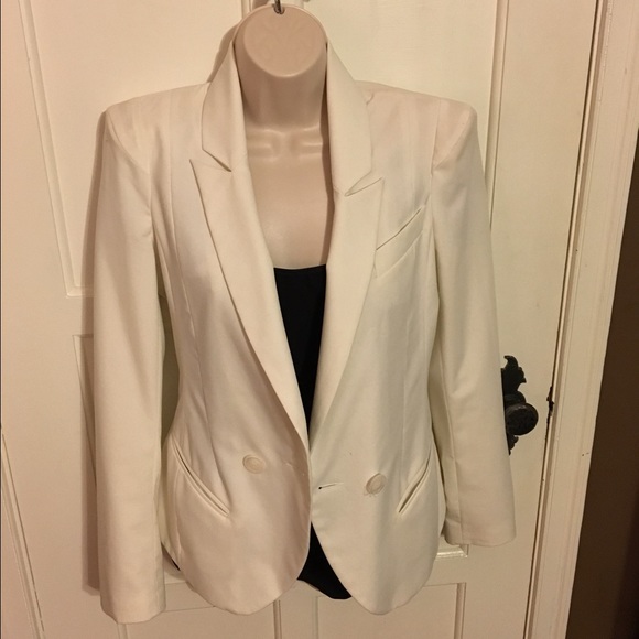 Asos white power shoulder blazer - Picture 2 of 3