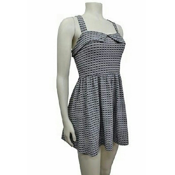 FP Beach Free People peter pan gray gingham Sz S/P - Picture 2 of 4