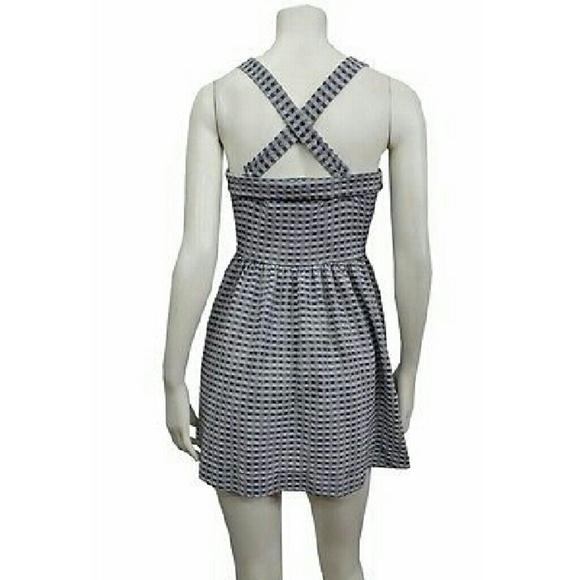 FP Beach Free People peter pan gray gingham Sz S/P - Picture 3 of 4