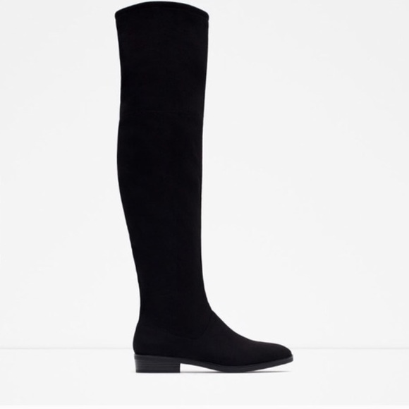 Zara Shoes - Zara over the knees black boots