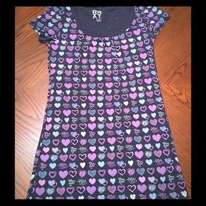 LOWER PRICE!!! Roxy Blue & Purple Hearts Tee