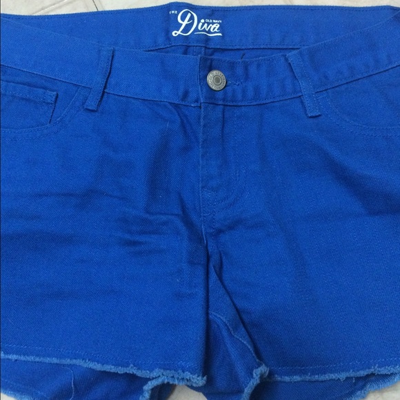 Bright blue shorts