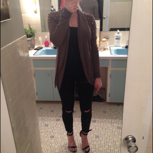 bebe Sweaters - Army green Bebe cardigan