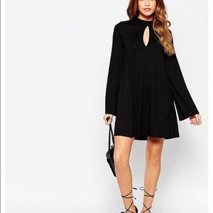ASOS black keyhole swing dress. Us size 12.
