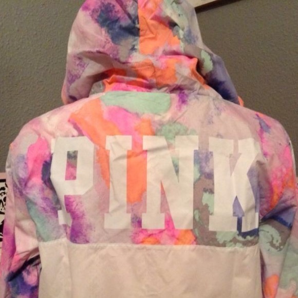 VS PINK watercolor anorak - Picture 3 of 4