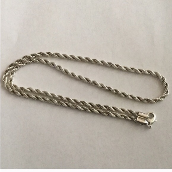 100% sterling silver rope chain 24" - Picture 2 of 4
