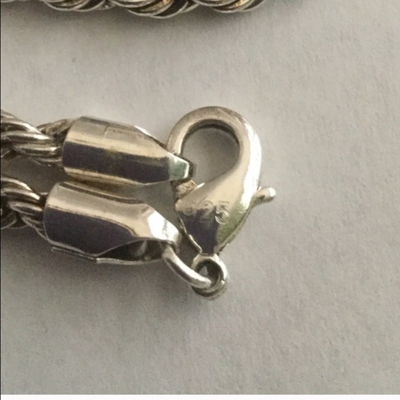 100% sterling silver rope chain 24" - Picture 3 of 4