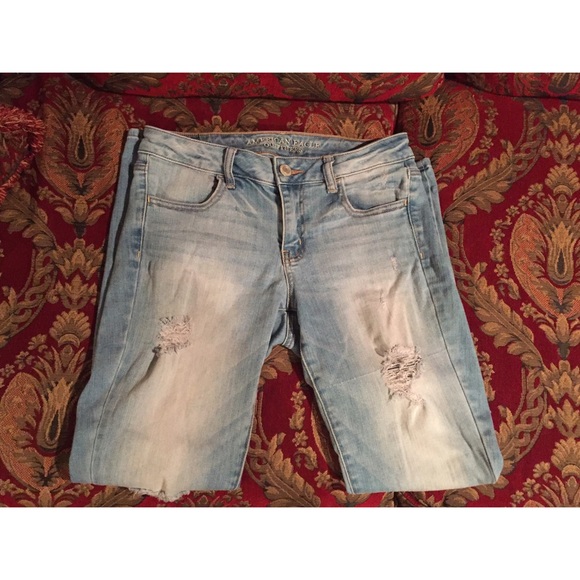 AEO Distressed Skinny Jeans