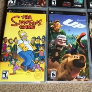 The Simpsons and UP psp Games