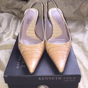 Kenneth Cole New York nude slingbacks