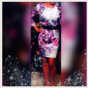 Long Sleeve Color Splash Dress (H&M size 4)