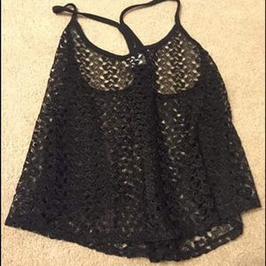 Lace bathing suit cover up