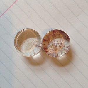 Clear Quartz 3/4" Plugs