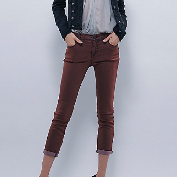 Free People Rolled crop skinny, size 27