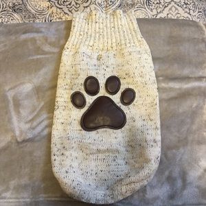 Paw print dog sweater