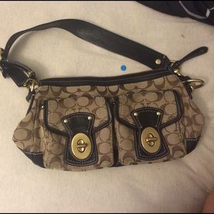 Authentic coach over the shoulder handbag