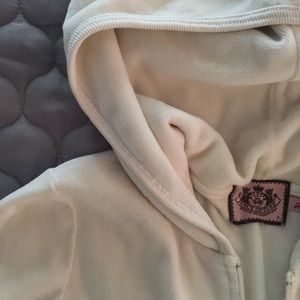 Juicy couture cream velour hoodie