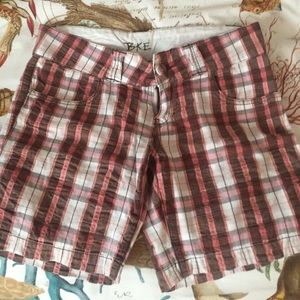 BKE Shelby plaid shorts size 27