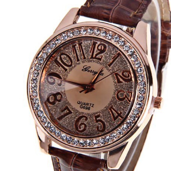 DIAMOND LEATHER WATCH!!! - Picture 2 of 4