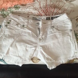 Miss me white cut off shorts size 29