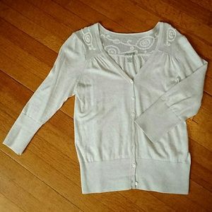 Lucky Brand 3/4 Cream Cardigan
