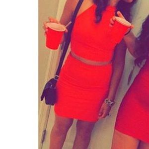 Lulu's Two-piece high waist skirt/open back top