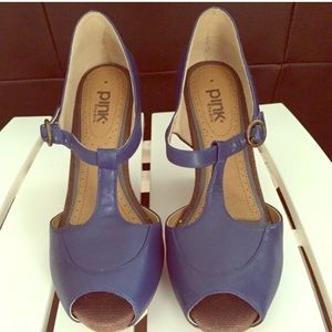 NWOT Blue Wedges