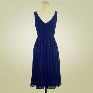 J.Crew Heidi Navy Chiffon Bridesmaid Dress